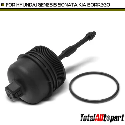 Tapa de la carcasa del filtro de aceite del motor para Hyundai Genesis 2009-2012 Sonata Kia Borrego Foto 1 de 4