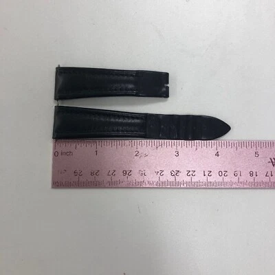 正品宝玑 Type XX 正品黑色皮革表带 21/16 毫米商品 # e11289 — 第 1/4 张图片