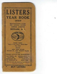 ANTIQUE LISTERS YEAR BOOK 1918-9, AFFILIATE OF AMER. AG. CHEM. CO., NEWARK, NJ - Picture 1 of 5