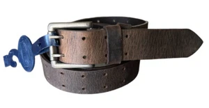 Premier Herrengürtel braun Leder Distressed doppelzinnig antikes Messing 42-44 neu mit Etikett - Bild 1 von 9