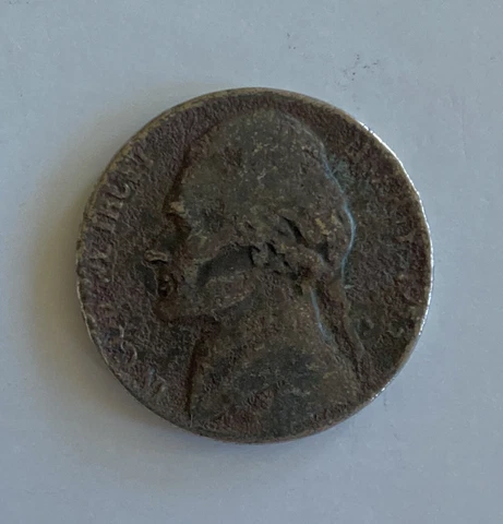 1953 Black Beauty Jefferson Nickel Improper Annealing Planchet Error Coin Cover