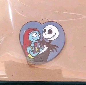 Enamel Pin Nightmare Jack Sally 1.25" Heart Skeleton Collectable Pinback - Picture 1 of 3