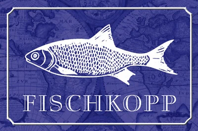 Blechschild 20x30 Fisch Kopp Angeln Urlaub Tafel Wand Deko Bar Kneipe Cafe Samml - Bild 1 von 4