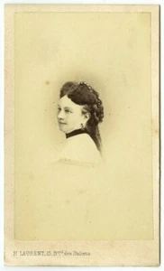 CDV 1860-70 H. Laurent à Paris. La cantatrice Mlle Seguin. Autographe. - Picture 1 of 2