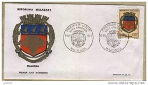 MADAGASCAR Série Armoiries: blason MAJUNGA. Enveloppe 1er jour, FDC -15/05/1964 - Imagen 1 de 1
