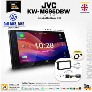 DAB+ BT Car Stereo 6.8" Apple CarPlay Android Auto Upgrade Kit for VW Golf MK5/6 - Picture 1 of 12