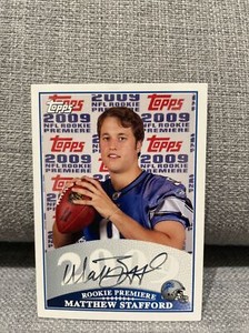 2009 Topps Rookie Premiere Matthew Stafford Rc Auto BLACK INC (RARE)