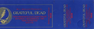 Grateful Dead 1983 New Year's Unused Concert Ticket - Picture 1 of 1