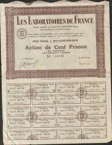 LES LABORATOIRES DE FRANCE (BOULOGNE S/SEINE 92) (W) - Picture 1 of 1