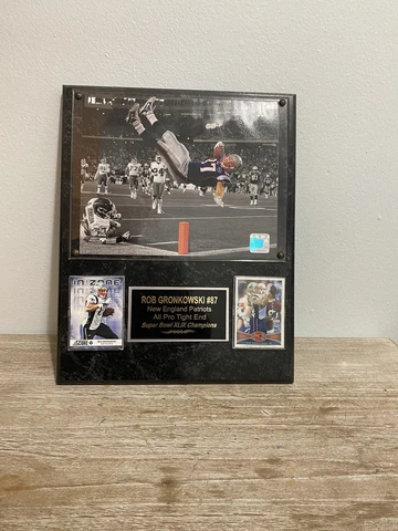 Rob Gronkowski New England Patriots Official NFL Super Bowl 49 Champions Plaque Cover