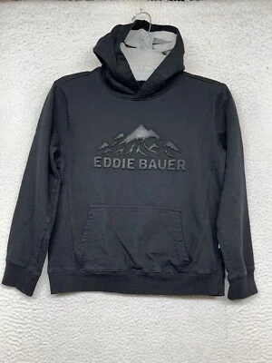 Sudadera con Capucha Eddie Bauer Jóvenes Niños Mediana Negra Gamuza Polar Sudadera con Capucha Foto 1 de 4