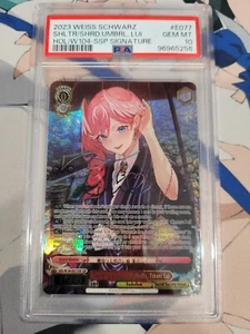 PSA 10 Takane Lui E077 SSP Firmado Hololive Inglés Blanco Negro - Imagen 1 de 4
