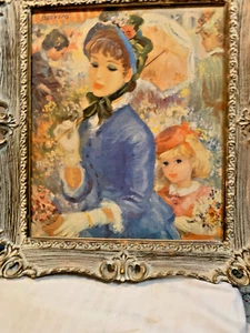 Ornate wall art gold Strevens Victorian picture Frame French Lady Vintage 11x13 - Picture 1 of 8