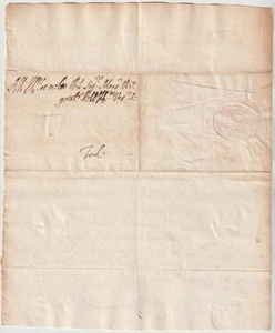 1607 ITALY PRE-STAMP LETTER WITH EMBOSSED PAPER SEAL ROMA TO TODI ITALIE LETTRE - Picture 1 of 4