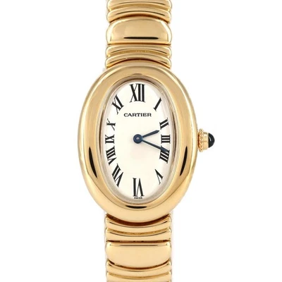 Authentic Cartier Baignoire YG W15045D8 YG Quartz  #230-000-105-8467 - Image 1 of 4