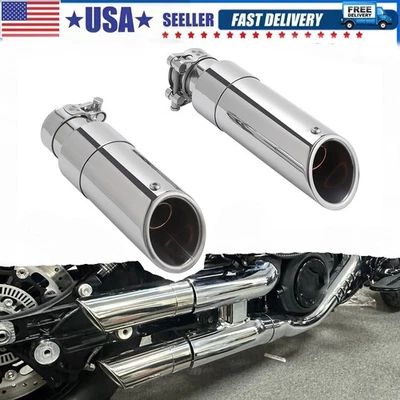 Tubo de escape cromado Shorty GP antideslizante para Indian Scout, Sixty y Bobber 15-25 Foto 1 de 4