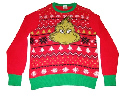 The Grinch Mens Size Medium Christmas Ugly Sweater Dr. Seuss - Image 1 of 4