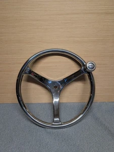 Volante Edson Marine de acero inoxidable de 3 radios con empuñadura de goma C-738 - Imagen 1 de 13