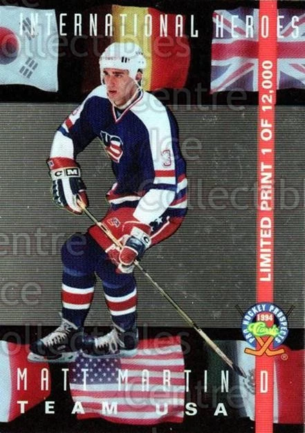 1994 Classic Pro Prospects International Heroes #9 Matt Martin - Image 1 of 1