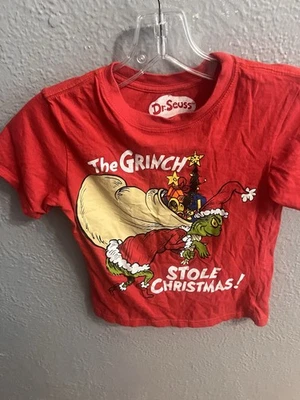 Camisa roja manga larga The Grinch Dr Seuss niñas talla pequeña 5/6 Foto 1 de 4