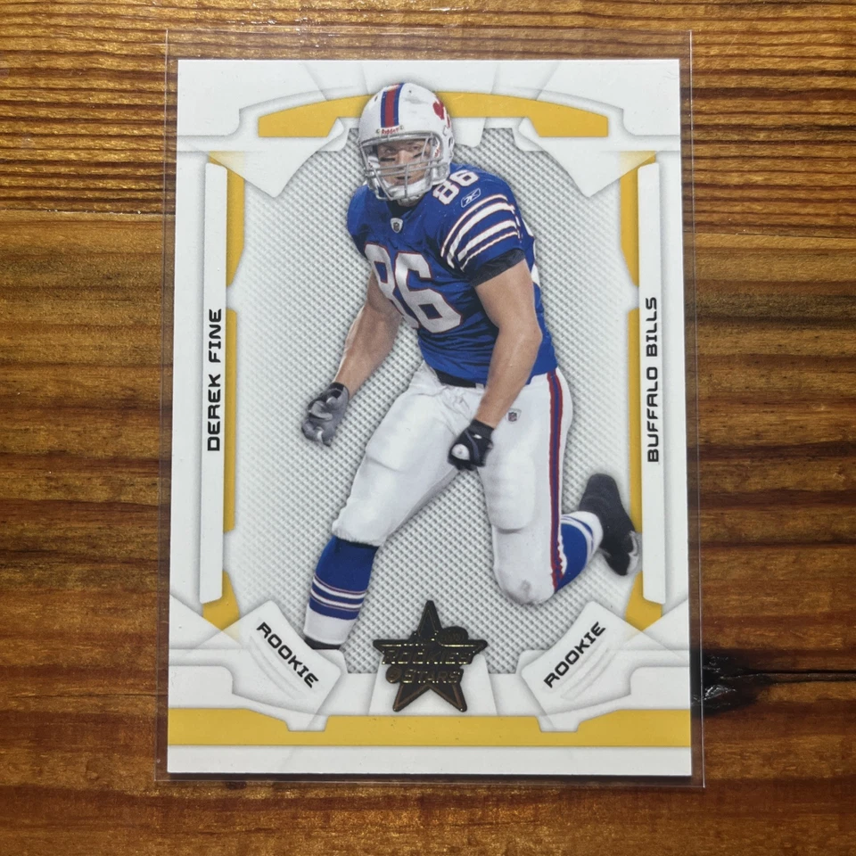Derek Fine 2008 Leaf R&S Gold Longevity Rookie #190 /349 Buffalo Bills - Image 1 of 3