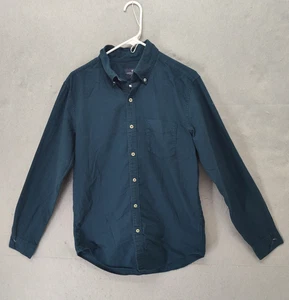 American Eagle Hemd Herren mittelblau klassische Passform Langarm Button Down Freizeit - Bild 1 von 12