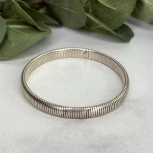 Vintage Sterling Silber Omega Stretch Armreif Armband - Bild 1 von 12