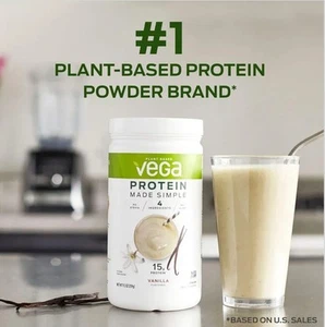 Vega Protein Made Simple Vanilla Vegan Plant Protein Powder Drink Shake Mix 10 - Picture 1 of 8