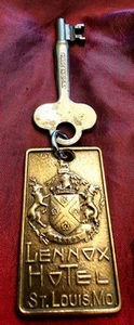 Lennox Hotel St Louis MO Original Gästezimmer Schlüsselanhänger & Anhänger - Bild 1 von 3