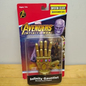 Marvel AVENGERS Infinity War INFINITY GAUNTLET Wooden Push Puppet 1067/1500 - Picture 1 of 12