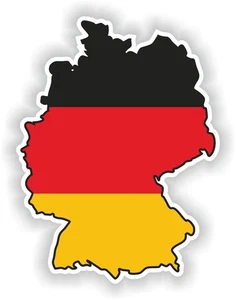 Germany Map Flag Sticker / Vinyl Waterproof Decals Car Graphics - Bild 1 von 1