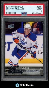 2015 UPPER DECK #201 CONNOR MCDAVID YOUNG GUNS RC ROOKIE PSA 9 - Picture 1 of 3