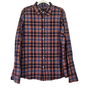 Camisa informal Banana Republic para hombre calce ajustado manga larga a cuadros XL oficina academia - Imagen 1 de 5