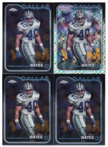 (4) Bill Bates 2024 TOPPS CHROME X-FRACTOR + BASE CARD LOT #47 DALLAS COWBOYS - Picture 1 of 1