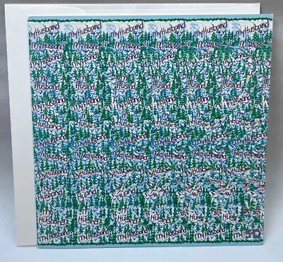 Tarjeta de felicitación estereograma 5D vintage Blue Mountain Arts "Love To My Husband" Foto 1 de 4