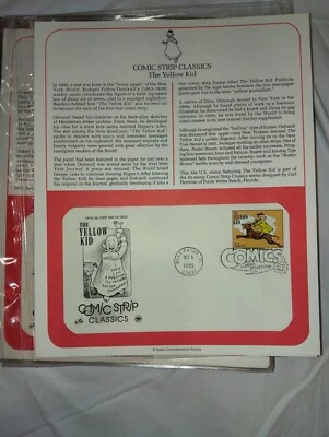 US Stamp PCS Panel FDC 1995 THE YELLOW KID Comic Strip Classics Boca Raton, FL - Image 1 of 2