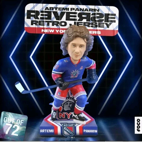 Artemi "Bread" Panarin NYR Reverse Retro Foco Bobblehead Cover