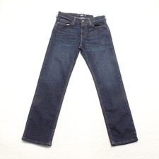 Hollister Men's Size 29x32 Blue Straight Leg Dark Wash Cotton Blend Stretch Jean