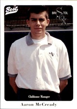 1996 Bristol White Sox Best #6 Aaron McCready Clubhouse Manager ETSU Virginia VA