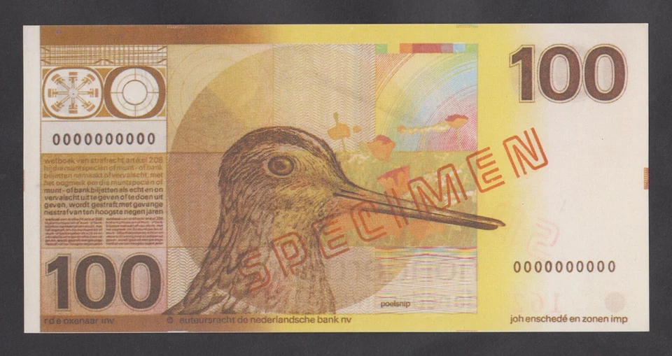 NETHERLANDS  100 Gulden 1977  UNC  *SPECIMEN*  REPRODUCTION Foto 1 de 1