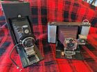 Zwei Vintage Kameras roter Balg Kodak Blair Hawkeye und Conley Kewpie -- Lesen