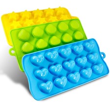 Senhai Silicone Molds 3 Pack Caramelle, Cioccolato Stampi Heart,shell,star