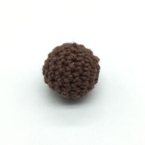 50Pcs Chunky Crochet Teething Wood Beads DIY Baby Nursing Jewelry Round Beads 