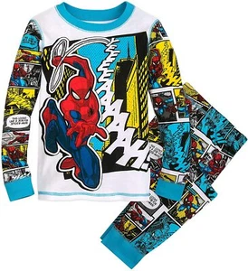 Marvel Spider-Man Boy 2 PC Long Sleeve Tight Fit Pajama Set Size 5 6 - Picture 1 of 1