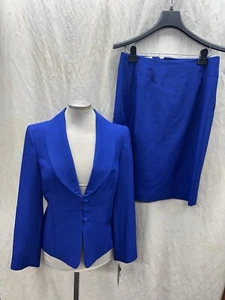 LESUIT SKIRT SUIT /BLUE/SIZE 16/NEW WITH TAG/RETAIL$240/LINED/SKIRT 24”/ROYAL - Picture 1 of 2
