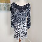 Next Sp Women's Tunic Style Top Size 16, Black And White, Brand New With Tags