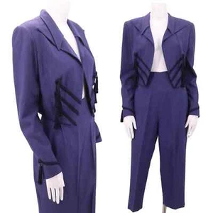 Años 50 TOREADOR Traje Recortado Vintage Azul Borla Capri Pantalones Chaqueta Matador M 8 - Imagen 1 de 10