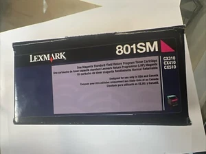 Lexmark 801SM Magenta Toner Cartridge CX310, CX410, CX510 - Picture 1 of 4