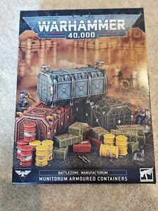Warhammer 40k - terrain/scenery - Munitorum Armoured Containers NOS