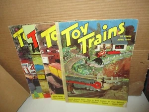 4 Magazine Back Issues: Toy Trains March, April, Fall, Christmas Issue 1954 - Picture 1 of 5